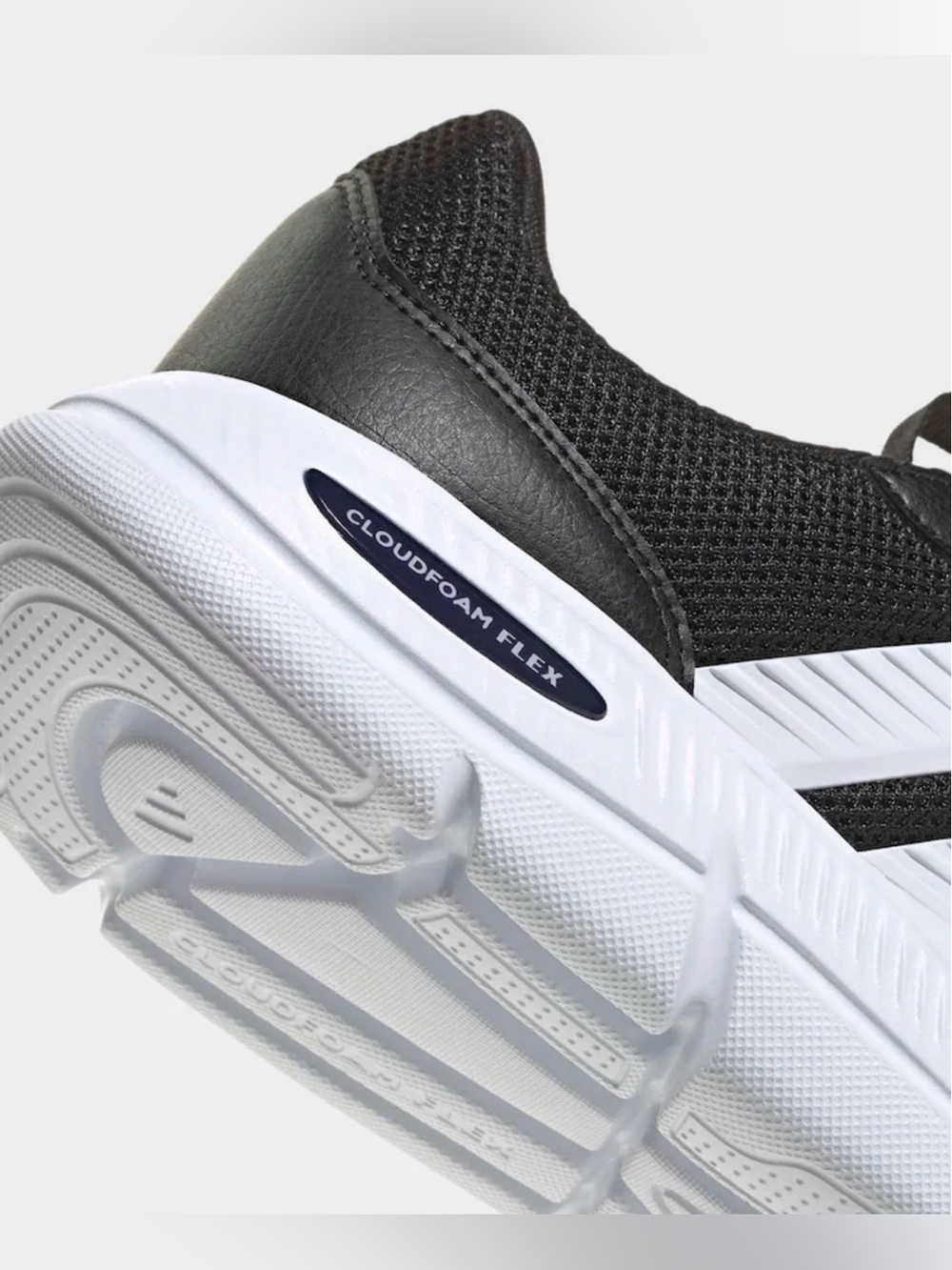 NEW adidas Women’s Black & White Lightweight Cloudfoam Flex Sneakers size 8 - Picture 10 of 11